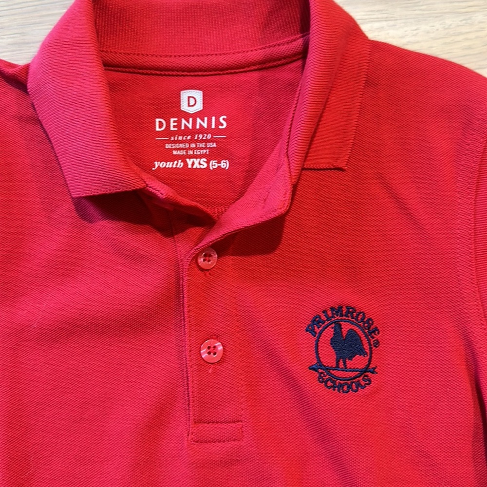 Kids Red Polo Shirt with Embroidered Logo - Picture 2 of 4